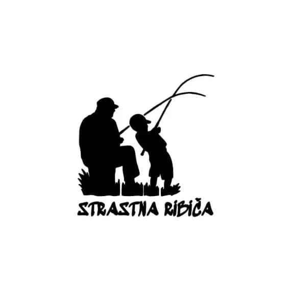Nalepka za avto strastna ribiča