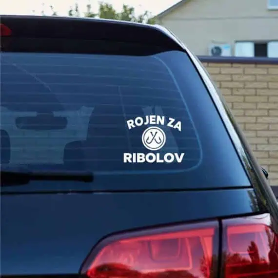 Nalepka za ribiče rojen za ribolov