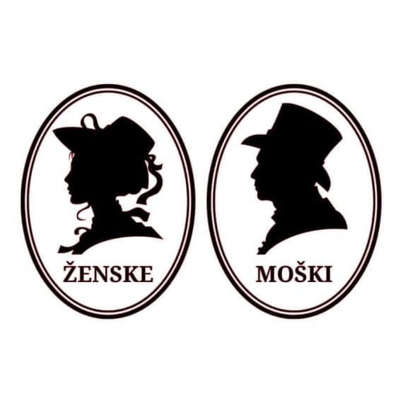 Oznaka za wc vrata moški in ženska
