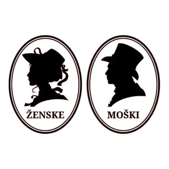 Oznaka za wc vrata moški in ženska