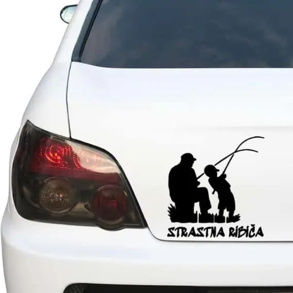 Ribiška nalepka strastna ribiča