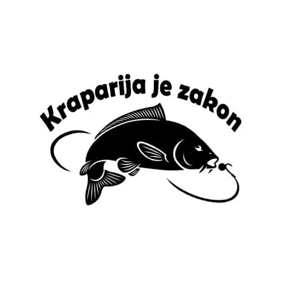 Ribiška nalepka za avto kraparija je zakon