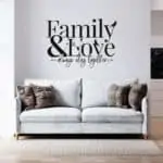 Stenska nalepka family and love stay together