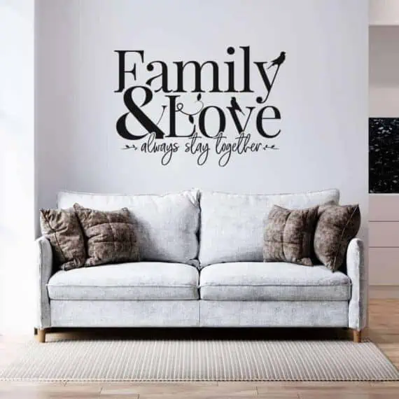 Stenska nalepka family and love stay together