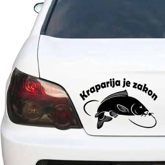 avto nalepka za ribiče kraparija