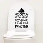 nalepka ta wc pokrov napis dom