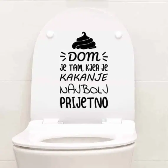 nalepka ta wc pokrov napis dom