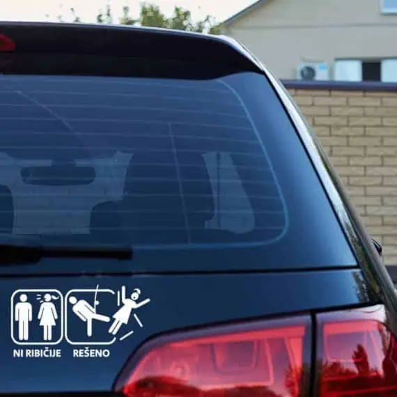 nalepka za ribiče smešna za avto