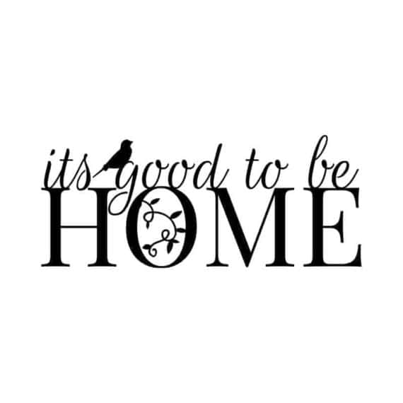 nalepka za steno good to be home