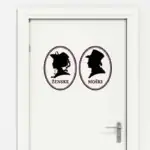 nalepka za wc vrata ženske in moški