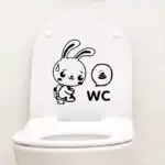 nalepka za wc zajček
