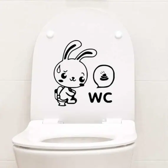 nalepka za wc zajček