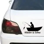 ribiška nalepka lov s čolna