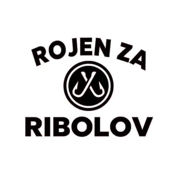 ribiška nalepka rojen za ribolov