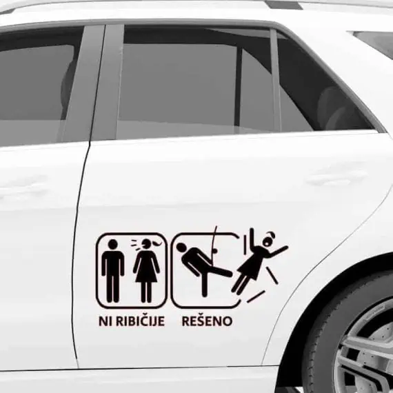 smešna ribiška nalepka za ribiči z napisom