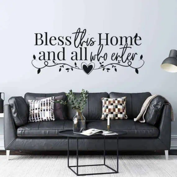 stenska nalepka bless this home