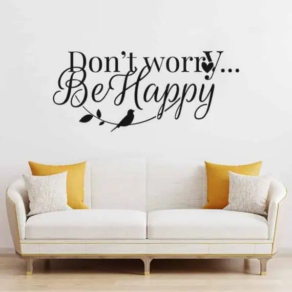stenska nalepka dont worry be happy
