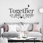 stenska nalepka together we make a family