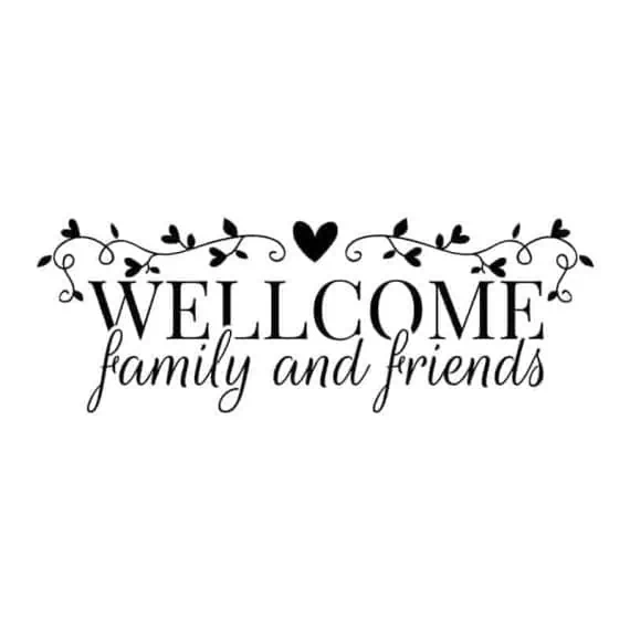 stenska nalepka welcome family