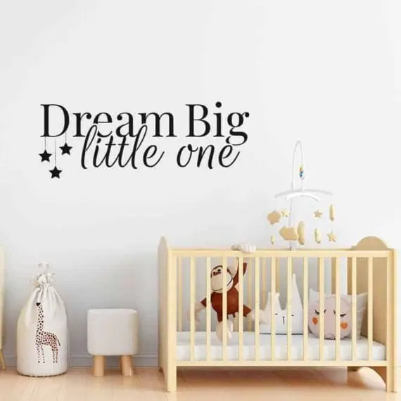 stenska nalepka za otroško sobo dream big