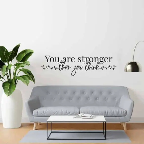 you are stronger stenska nalepka
