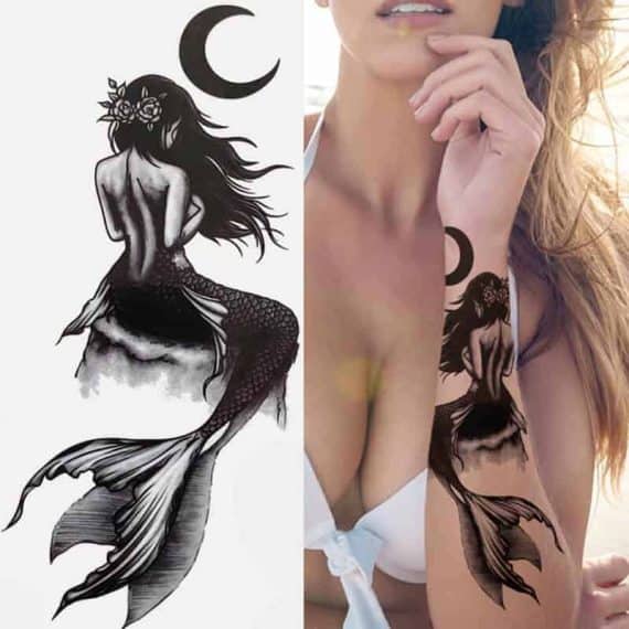 začasni tattoo morska deklica
