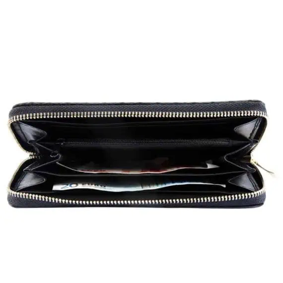 Klasična ženska denarnica črna barva