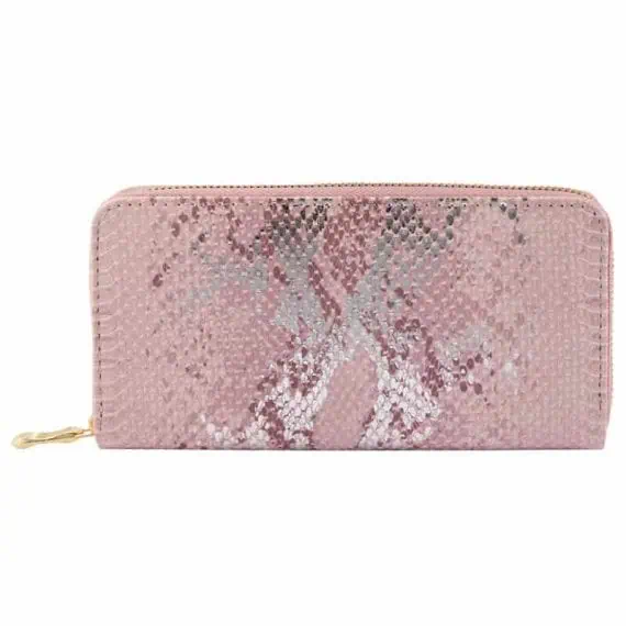 Moderna ženska denarnica Kačji vzorec Roza