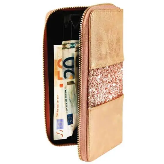 Ženska denarnica z bleščicami velikost denarnice