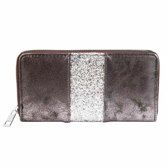 Ženska denarnica z srebrnimi bleščicami