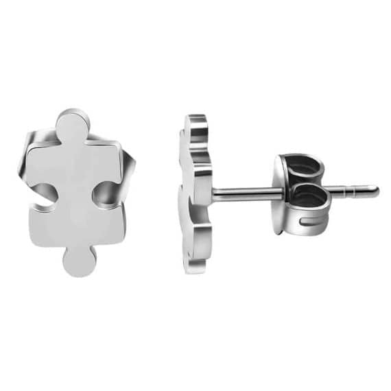 puzzle srebrni uhani