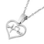 verižica srebrna bitje srca