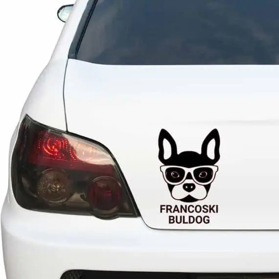 francoski buldog elegantna nalepka