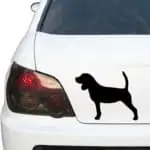 Beagle nalepka za avto na avtu črna