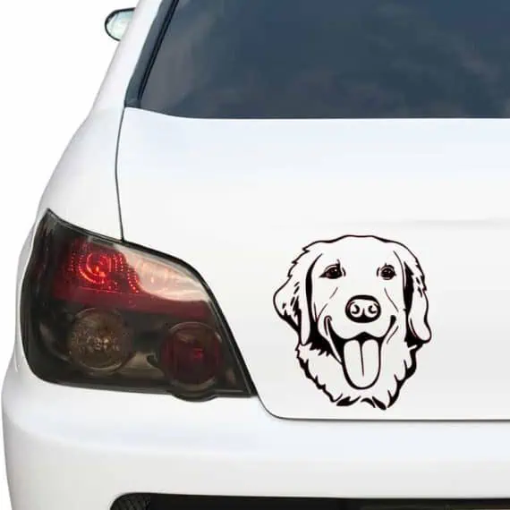 Labradorec nalepka obraza na avto črna
