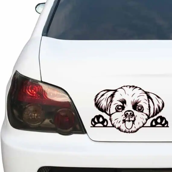Nalepka za avto shih tzu črne barve