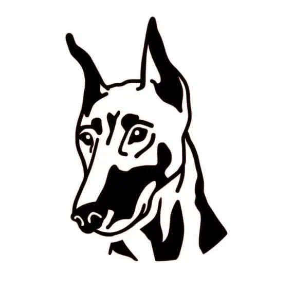 Nalepke za avto doberman
