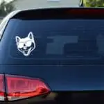 Shiba inu s sončnimi očali nalepka za avto