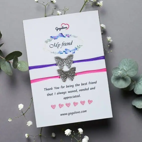 Zapestnica prijateljstva Metuljček za prijateljice