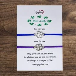 Zapestnica za srečo štirilistna deteljica