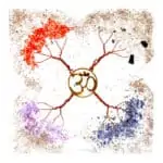 Orgonit štiri drevesni podstavek