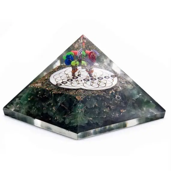 Orgonit zeleni aventurin in cvet življenja