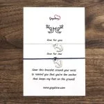 Zapestnica prijateljstva Sidro bela barva