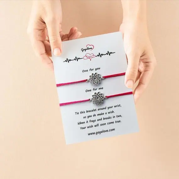 Zapestnica prijateljstva in zvestobe simbol lotosa