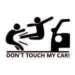 Nalepka don't touch my car karate
