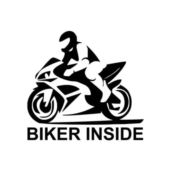 Nalepka za avto biker inside