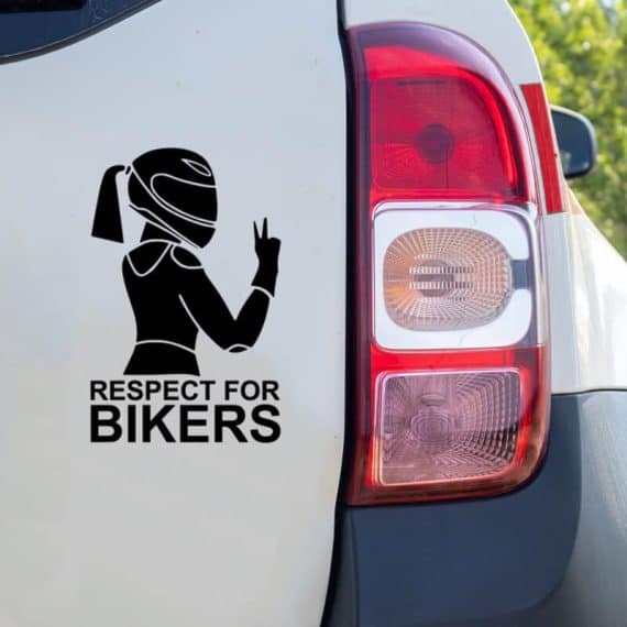 Respect for bikers motoristka