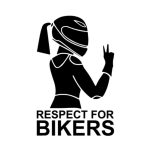 Respect for bikers nalepka za avto