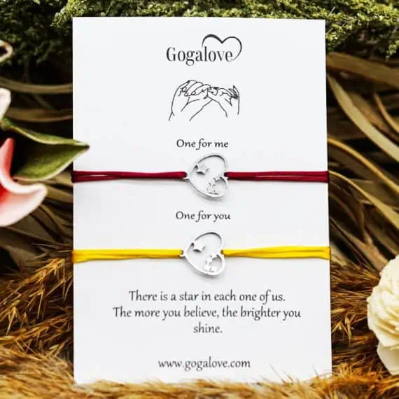 Zapestnica prijateljstva srce in zvezdicee