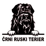Nalepka psa Črni ruski terier